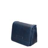 Borsa a Tracolla in Vera Pelle Blu