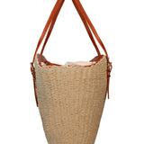 Braune Schultertasche aus echtem Leder