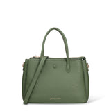 Borsa a Mano in Pelle Vegana Verde