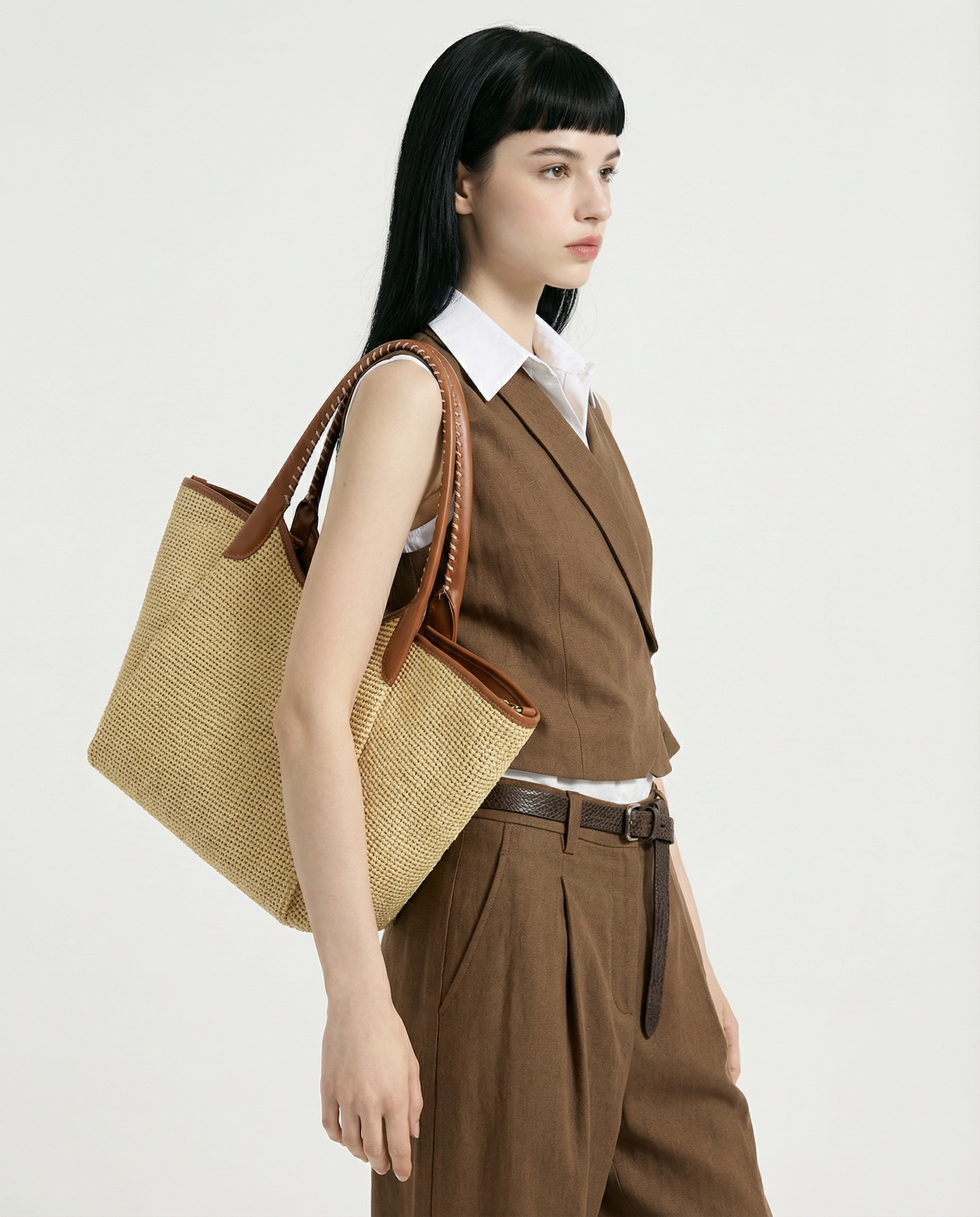 Borsa a Tracolla in Poliestere Beige Kassandra
