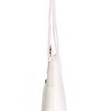 Bolso de compras de piel vegana blanca