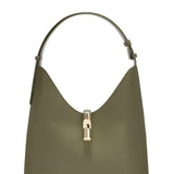 Borsa a Spalla in Pelle Ruga Verde Militare Furla
