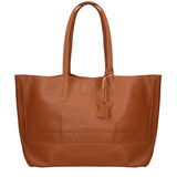 Borsa a Mano in 100% Cow Leather Cuoio Scuro Chiara Ferretti