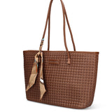 Borsa a Mano Donna in Pelle Vegana Marrone