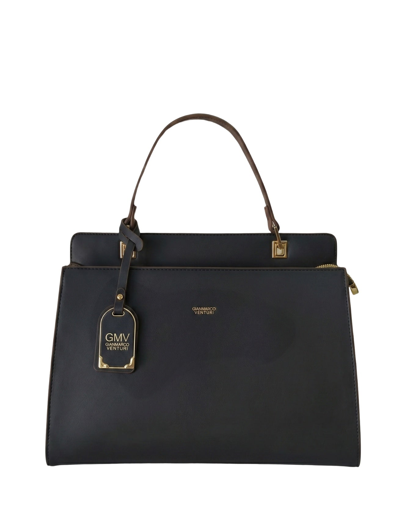 Borsa a spalla in Pelle Vegana Blu GianMarco Venturi