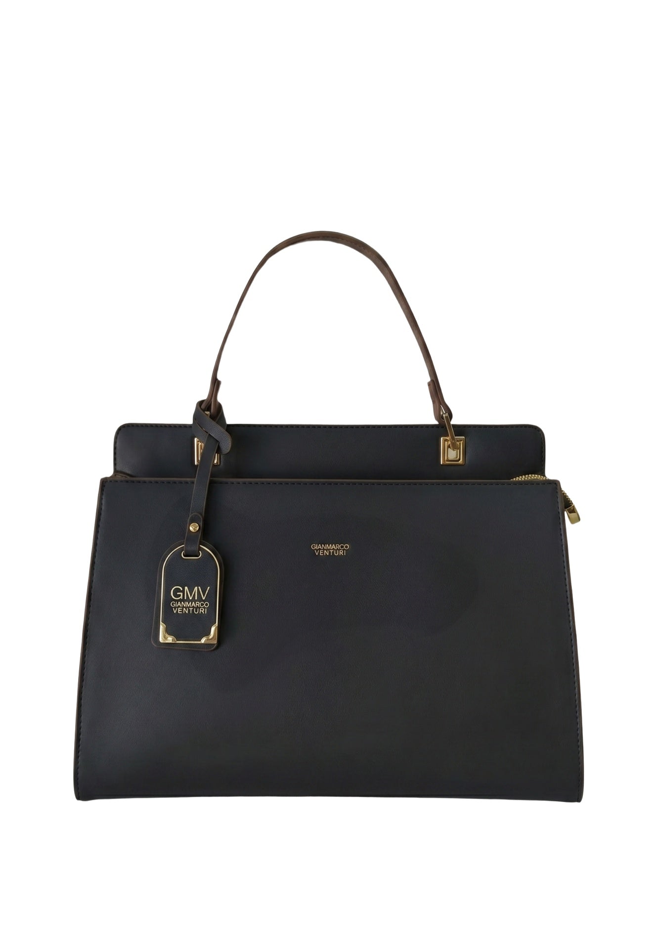 Borsa a spalla in Pelle Vegana Blu GianMarco Venturi