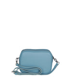 Borsa a Tracolla in Dollaro Leather Azzurro