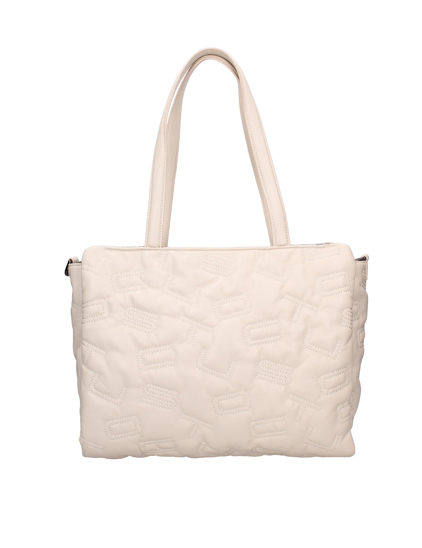 Borsa a spalla CUSTO - Bianco e Grigio