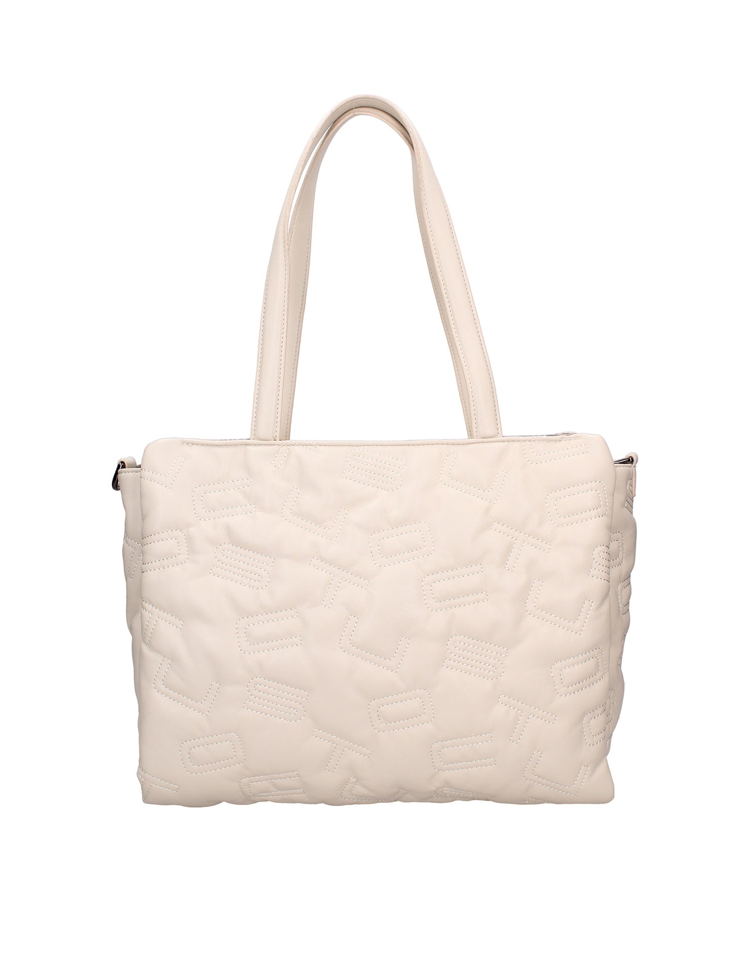 Borsa a spalla CUSTO - Bianco e Grigio