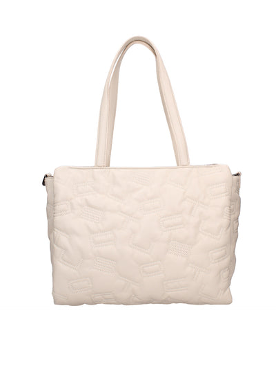 Borsa a spalla CUSTO - Bianco e Grigio