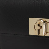 Borsa a Tracolla in Palmellato Leather Nero