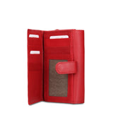Portafoglio in Vera Pelle Rosso