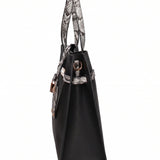 Borsa a Mano in Pelle Vegana Nero