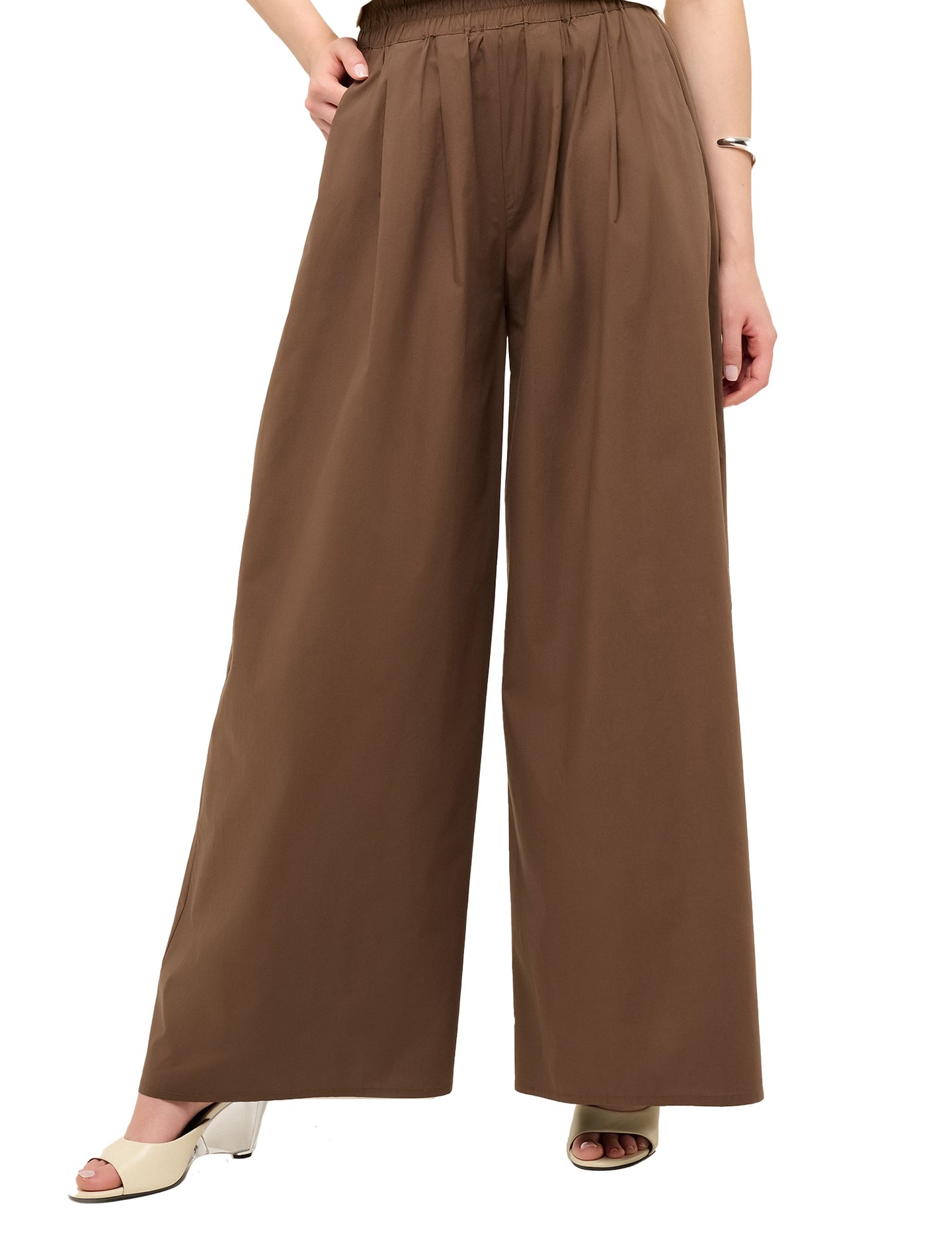 Pantaloni Donna Églantine Made in Italy in Cotone T.moro Marc Ellis