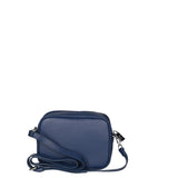 Borsa a Tracolla in Dollaro Leather Blu Scuro