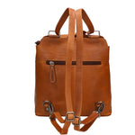 Borsa a Spalla Convertibile in Zaino in Vera Pelle Marrone