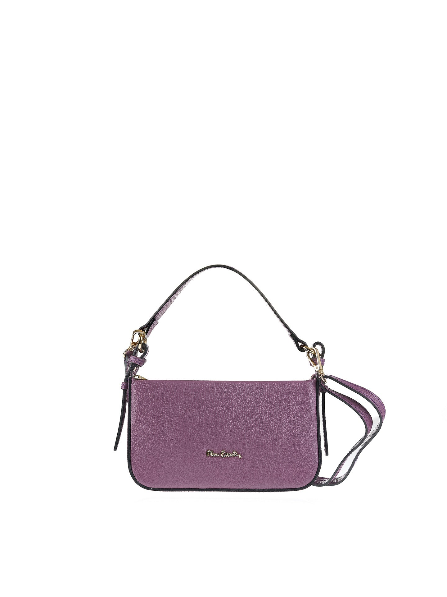 Borsa a Spalla in Vera Pelle Viola Pierre Cardin