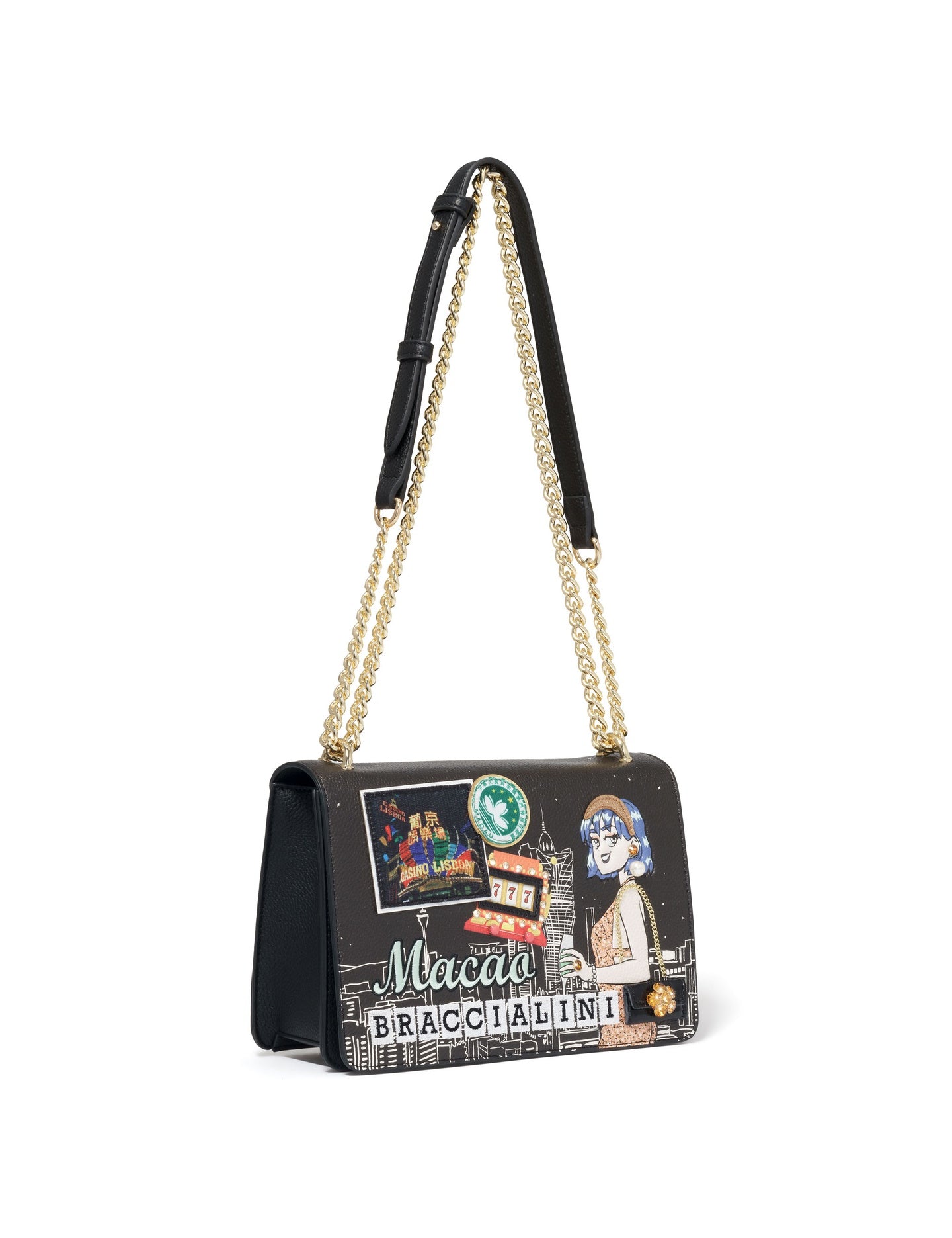 Borsa a Tracolla in Pelle Vegana Multicolore