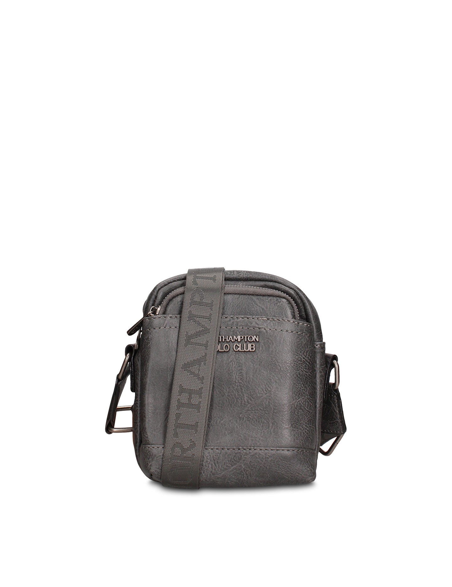 Borsa a Tracolla in 100% Pu Vegan Leather Grigio