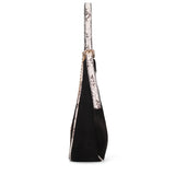 Bolso de hombro de piel vegana negra
