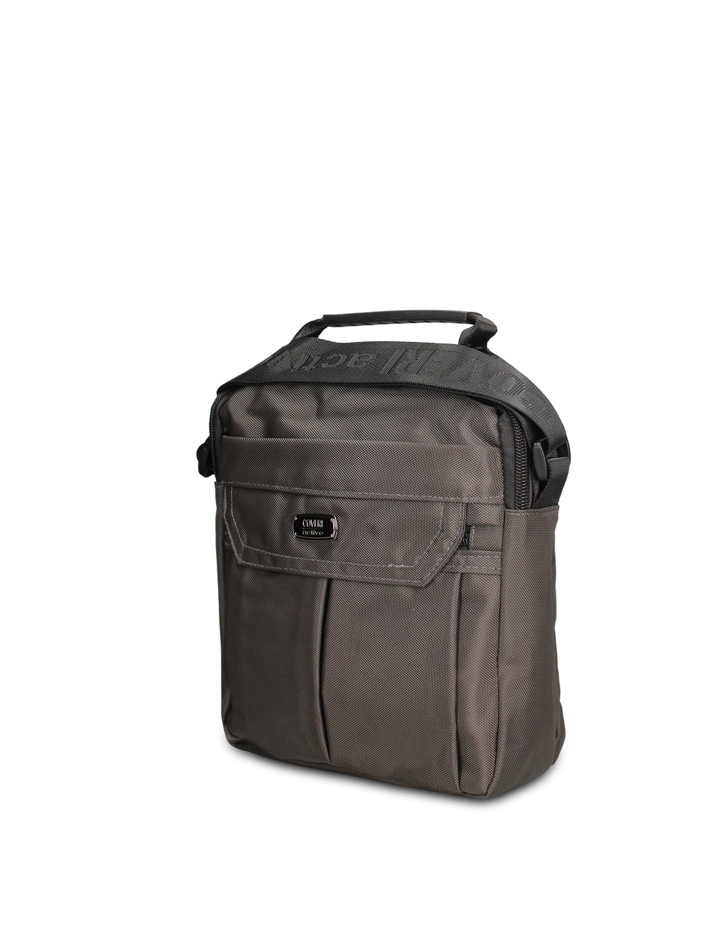Borsa a Tracolla in 100% Pu Vegan Leather Grigio