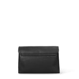 Bolso de hombro de piel vegana negra