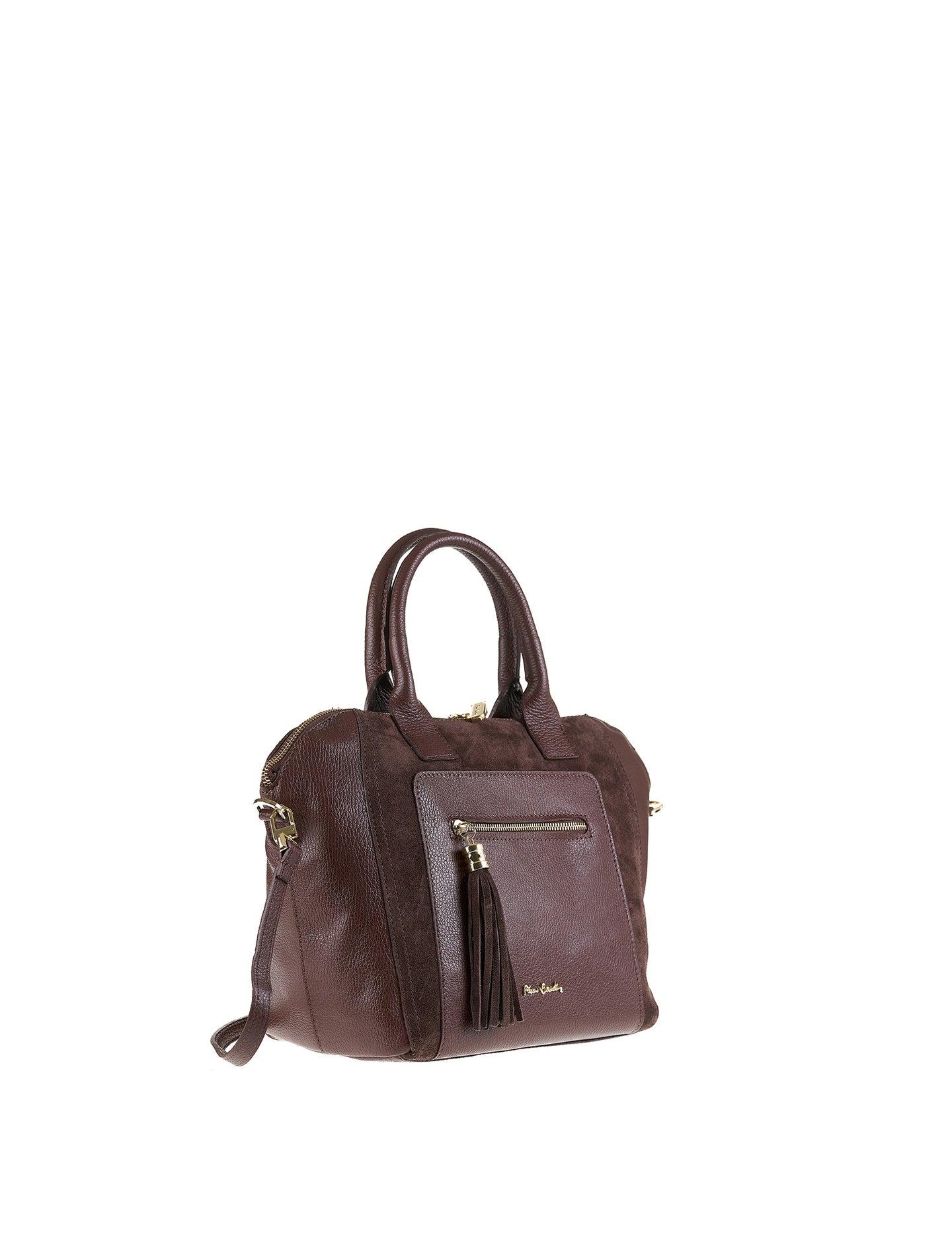Borsa a Mano in Vera Pelle Cioccolato