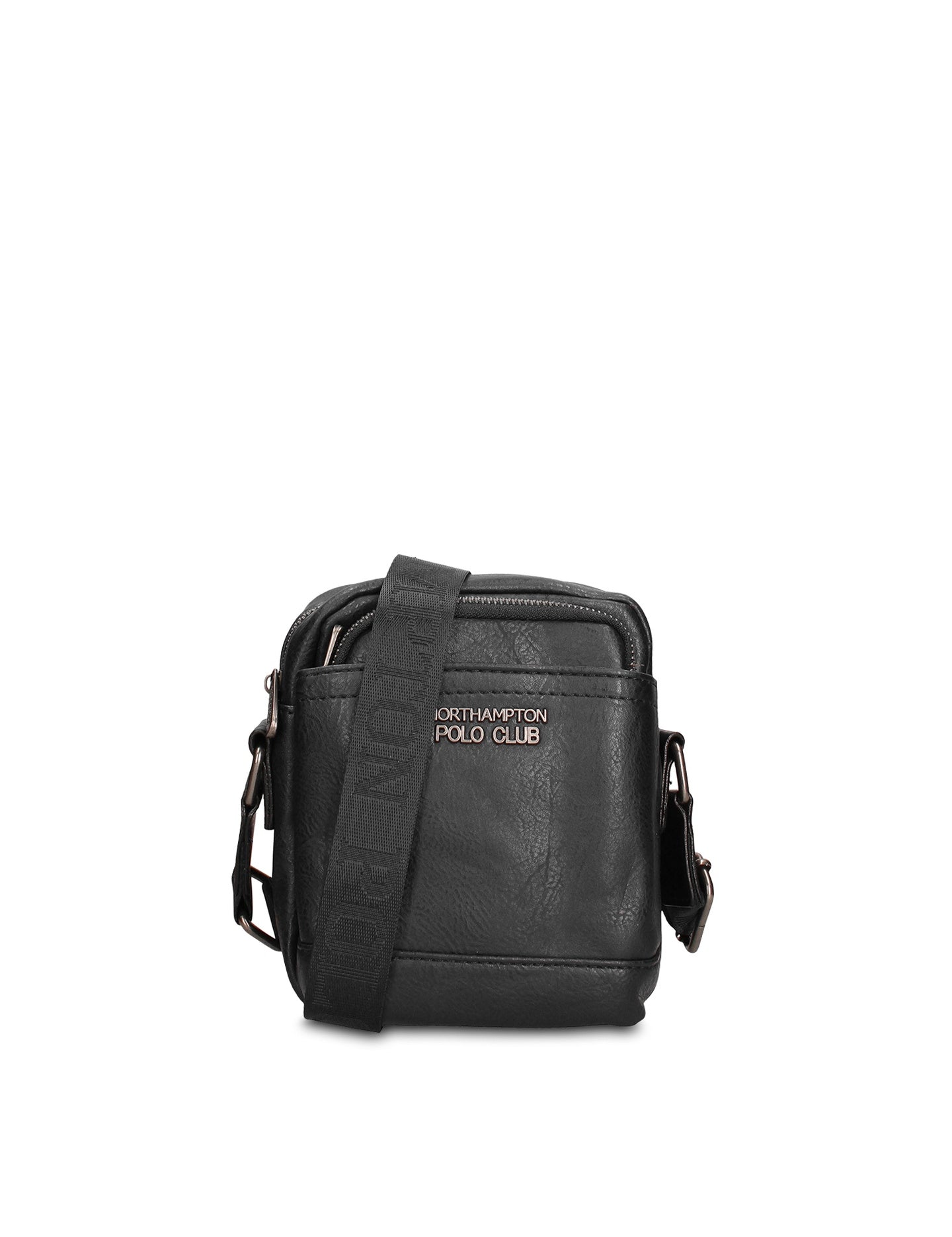 Borsa a Tracolla in 100% Pu Vegan Leather Nero