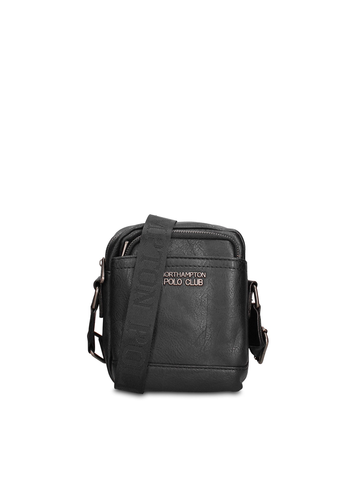 Borsa a Tracolla in 100% Pu Vegan Leather Nero