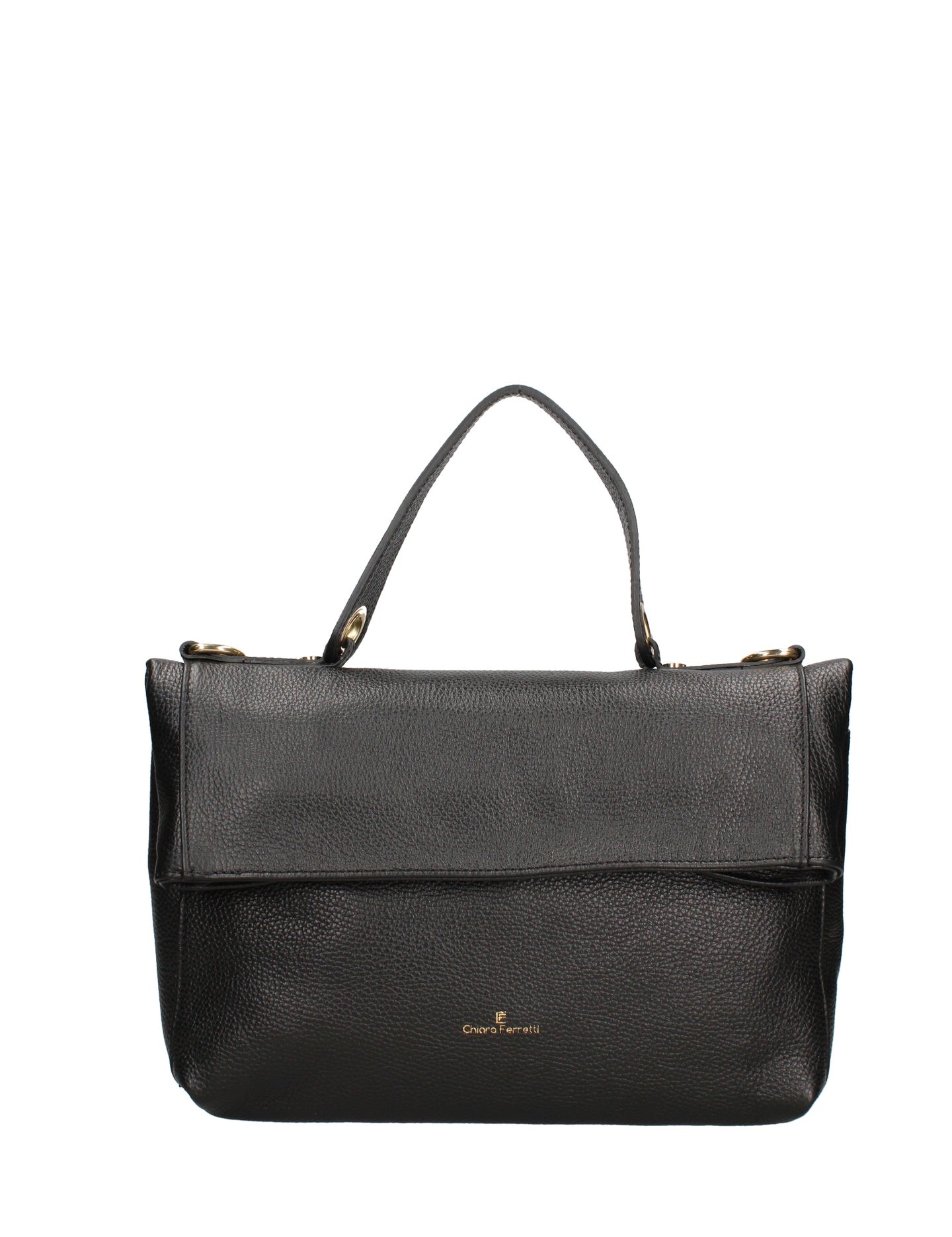 Borsa a Mano in Dollaro Leather Nero
