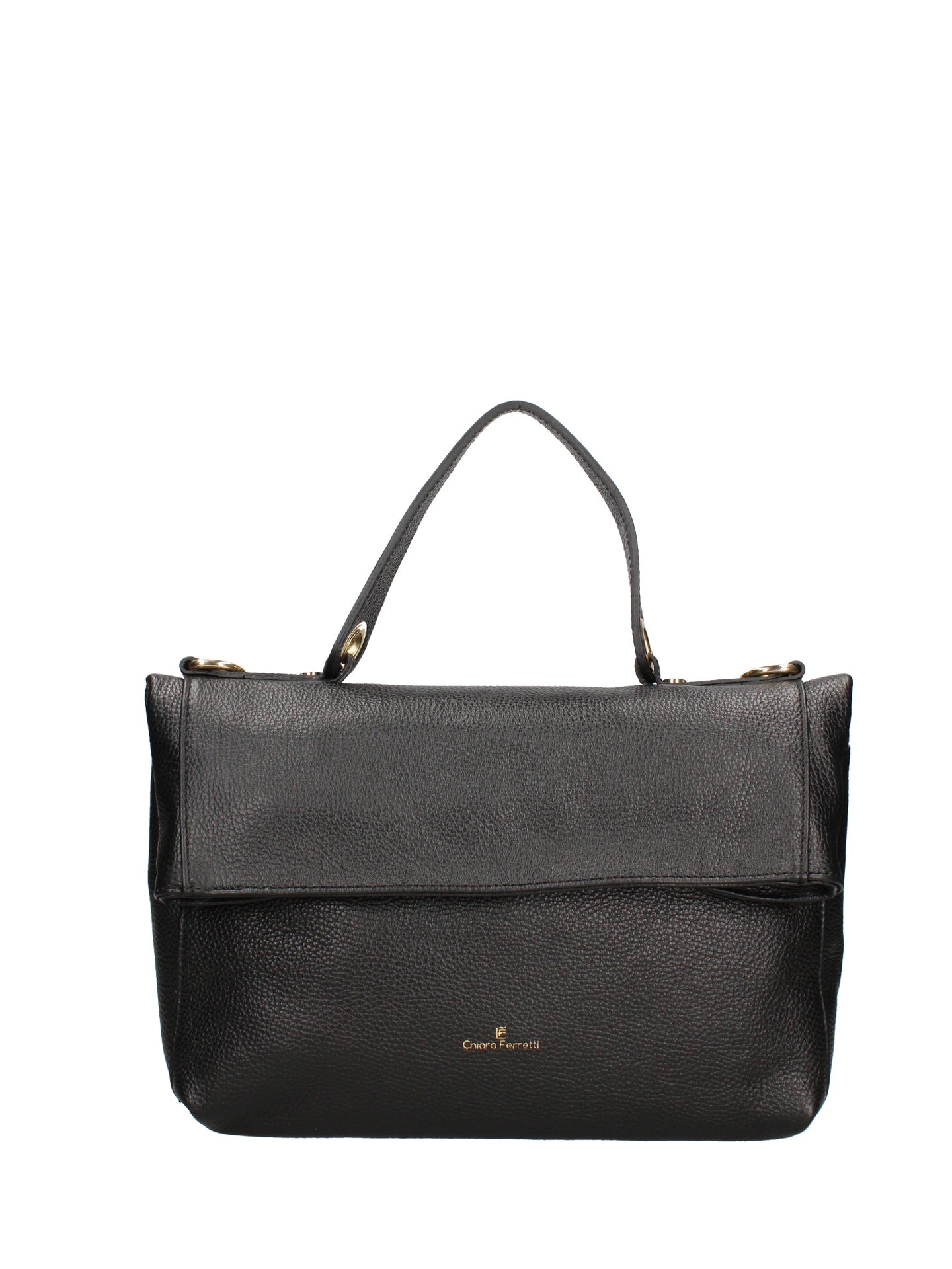 Borsa a Mano in Dollaro Leather Nero