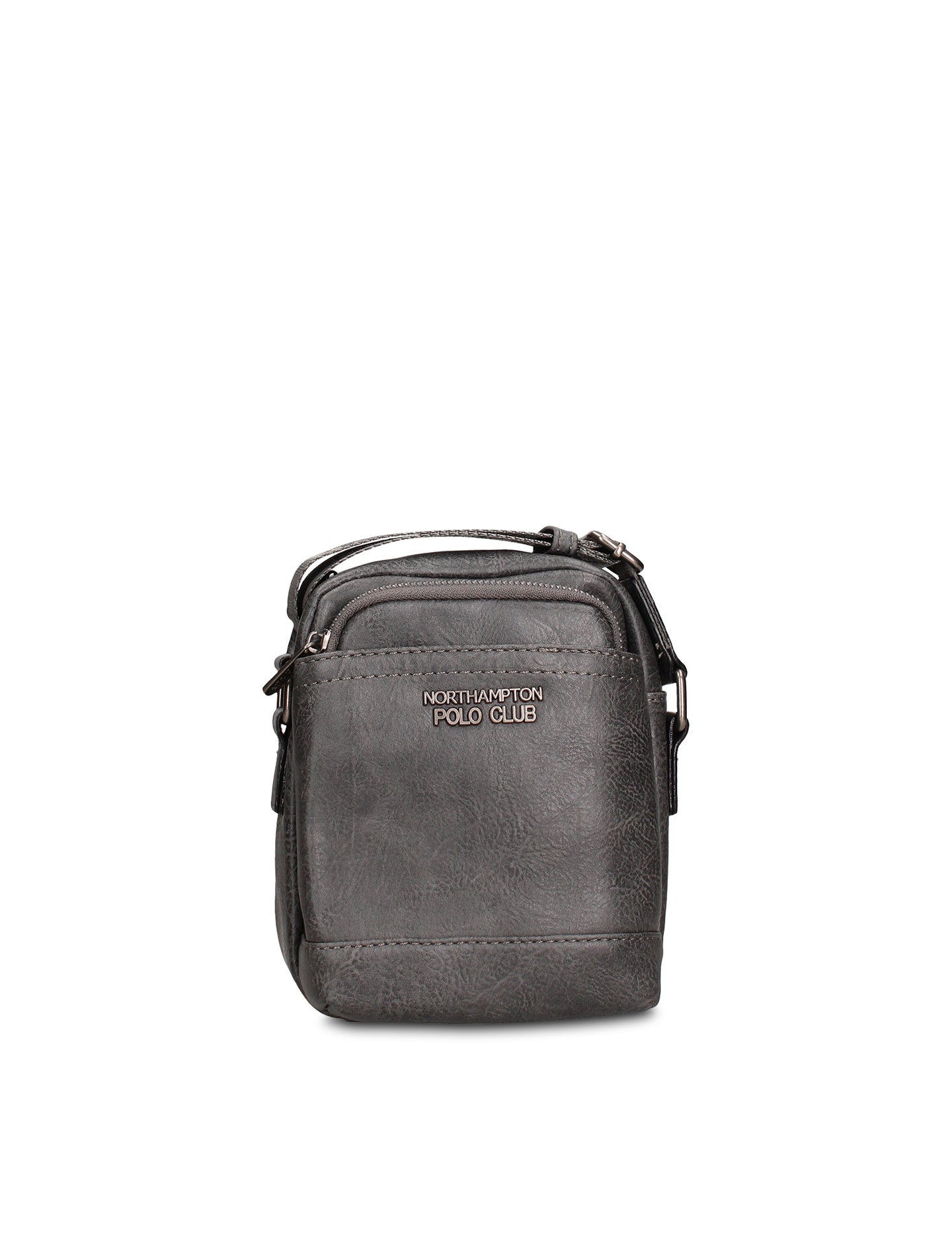 Borsa a Tracolla in 100% Pu Vegan Leather Grigio