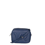 Borsa a Tracolla in Dollaro Leather Blu Scuro