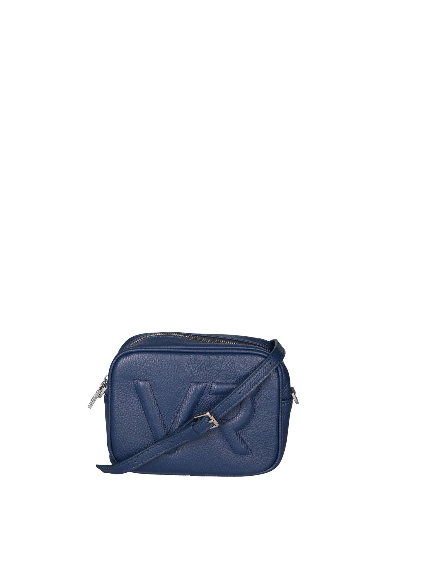 Borsa a Tracolla in Dollaro Leather Blu Scuro