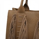 Borsa a Mano in Polyurethane Marrone