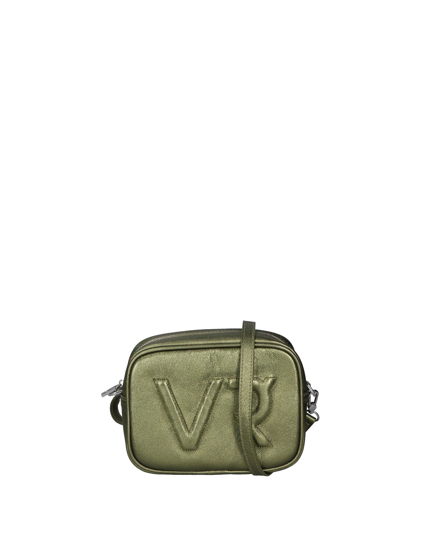 Borsa a Tracolla in Genuine Printed Suede Leather Verde