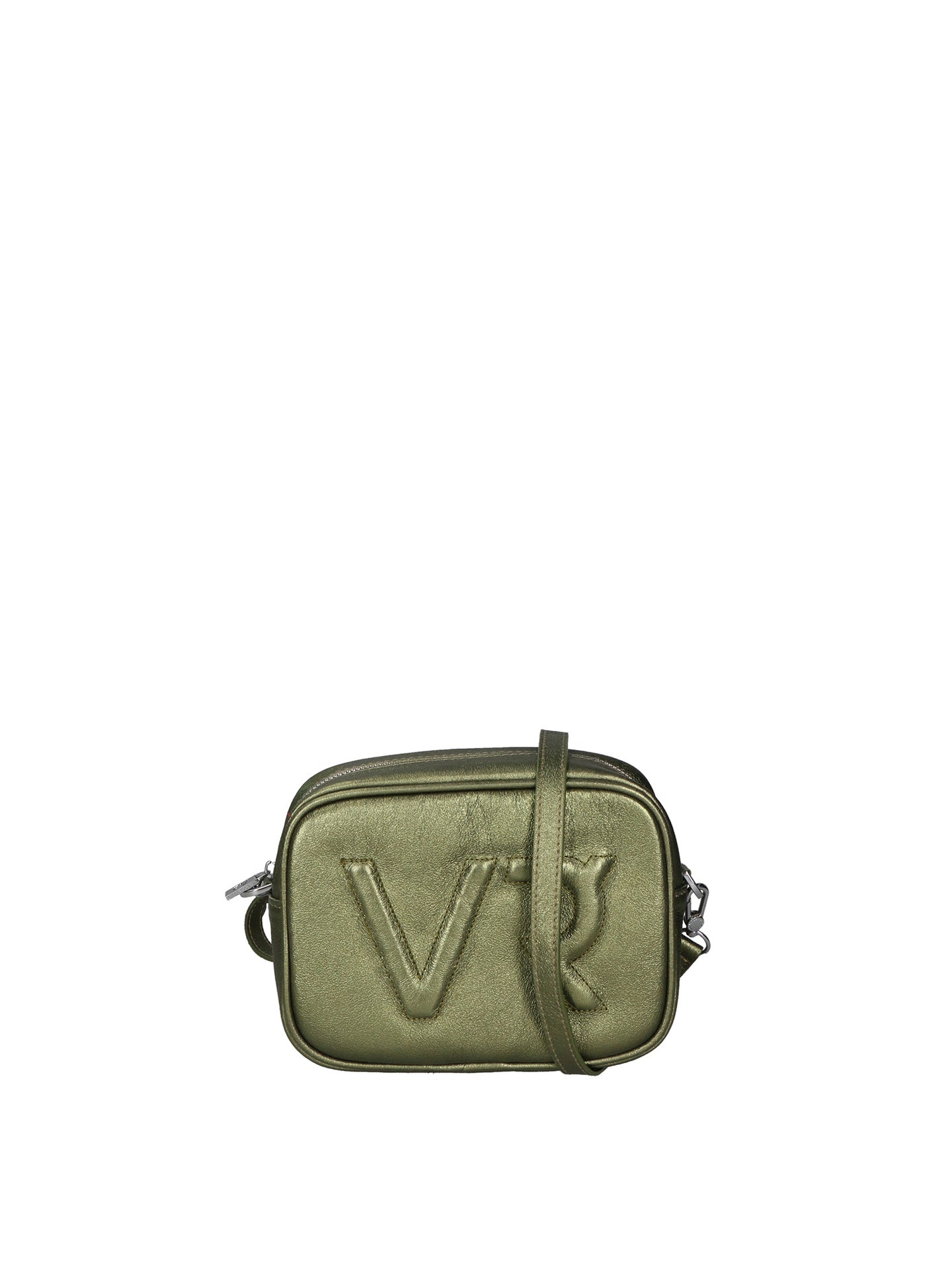 Borsa a Tracolla in Genuine Printed Suede Leather Verde