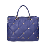 Borsa a Spalla in Pelle Sintetica Blu Braccialini