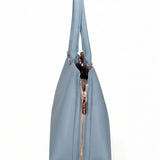 Borsa a Mano in Pelle Vegana Blu Jeans