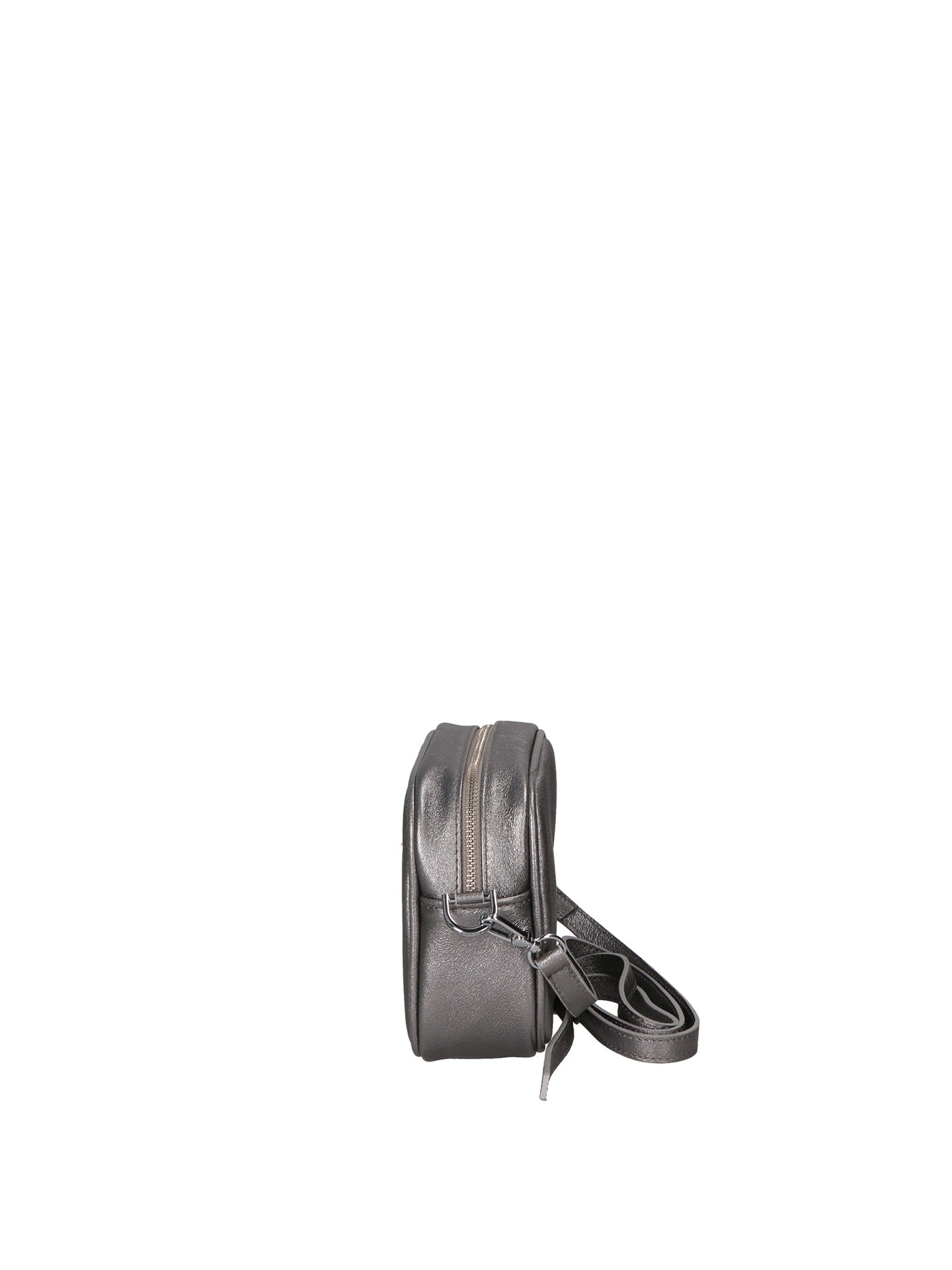 Borsa a Tracolla in Genuine Printed Suede Leather Grigio