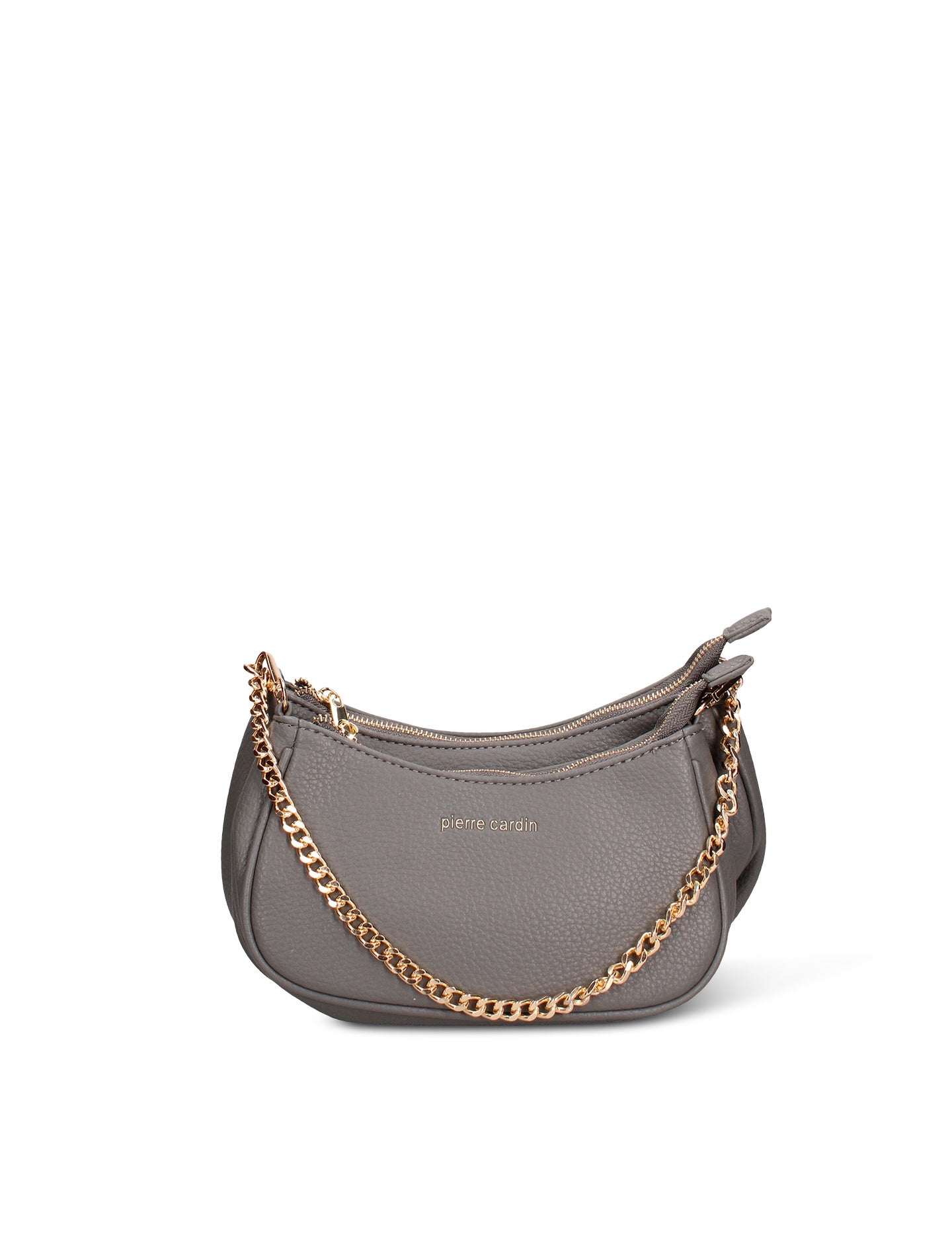 Borsa a Tracolla in Pelle Vegana Grigio Pierre Cardin