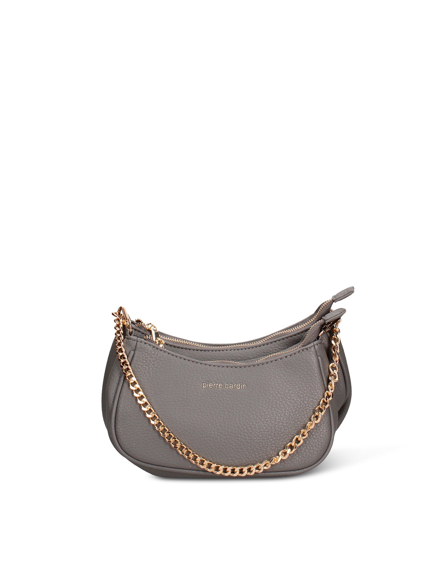 Borsa a Tracolla in Pelle Vegana Grigio Pierre Cardin