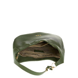 Borsa a Spalla in Vera Pelle Verde