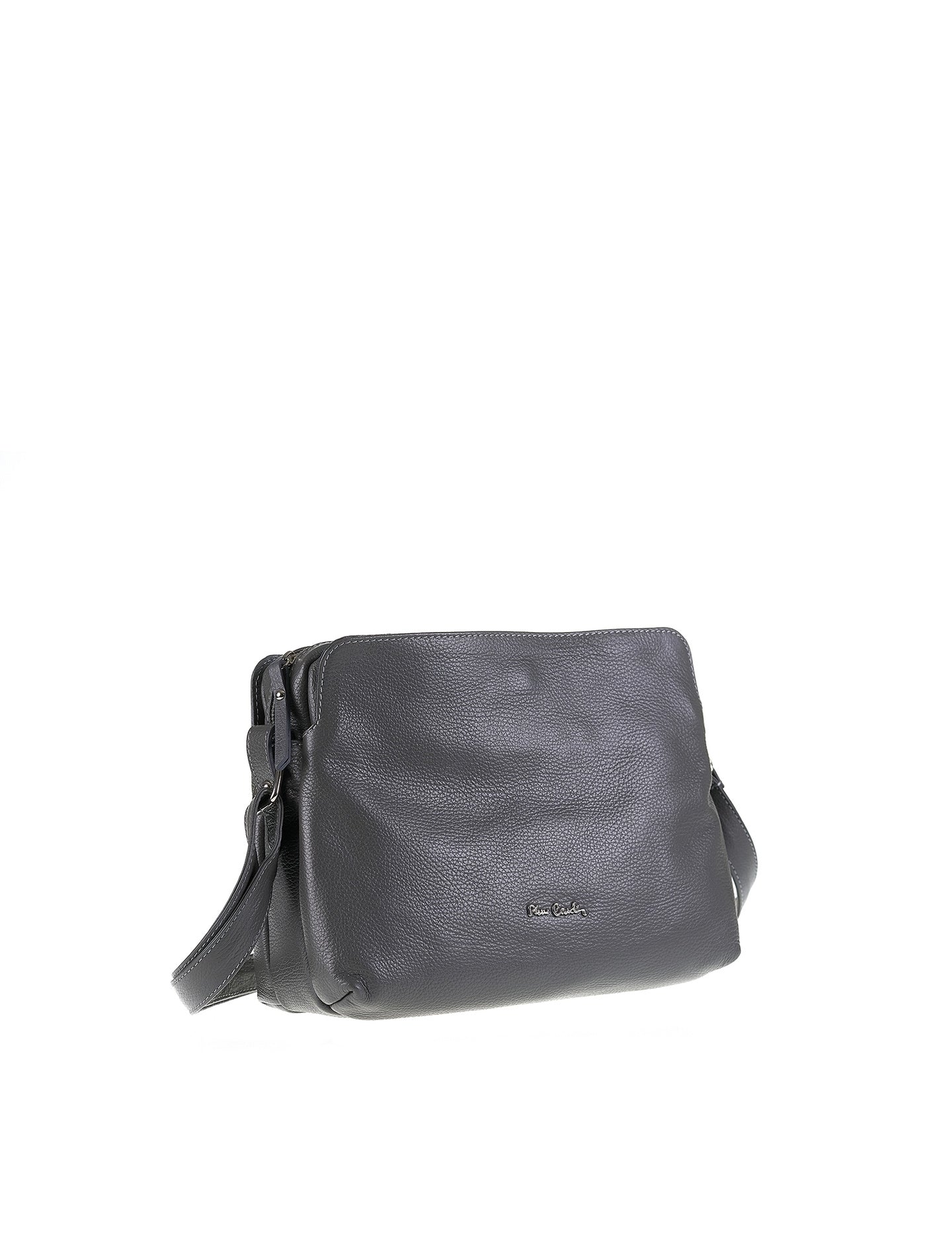 Borsa a Tracolla in Vera Pelle Grigio