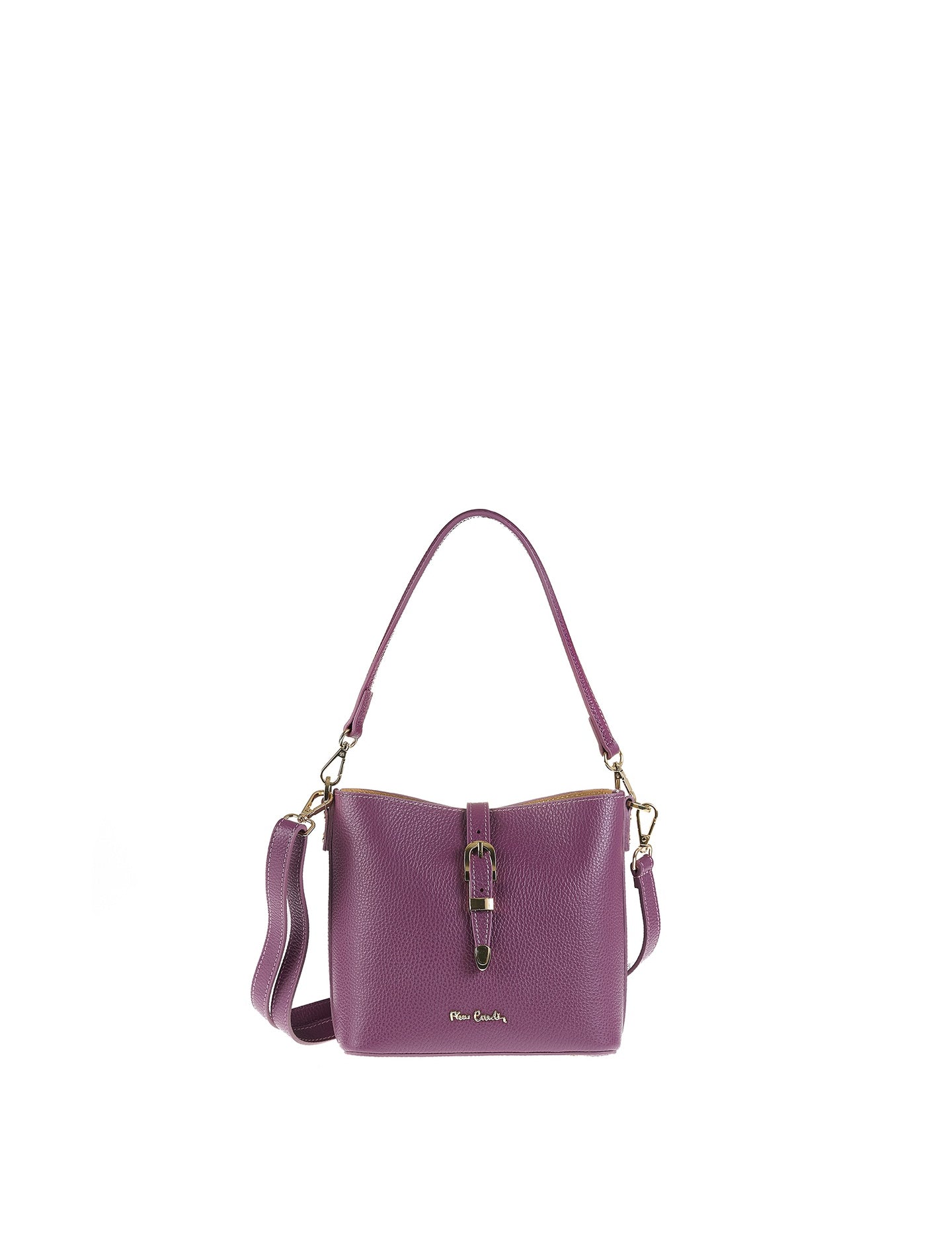 Borsa a Spalla in Vera Pelle Viola Pierre Cardin
