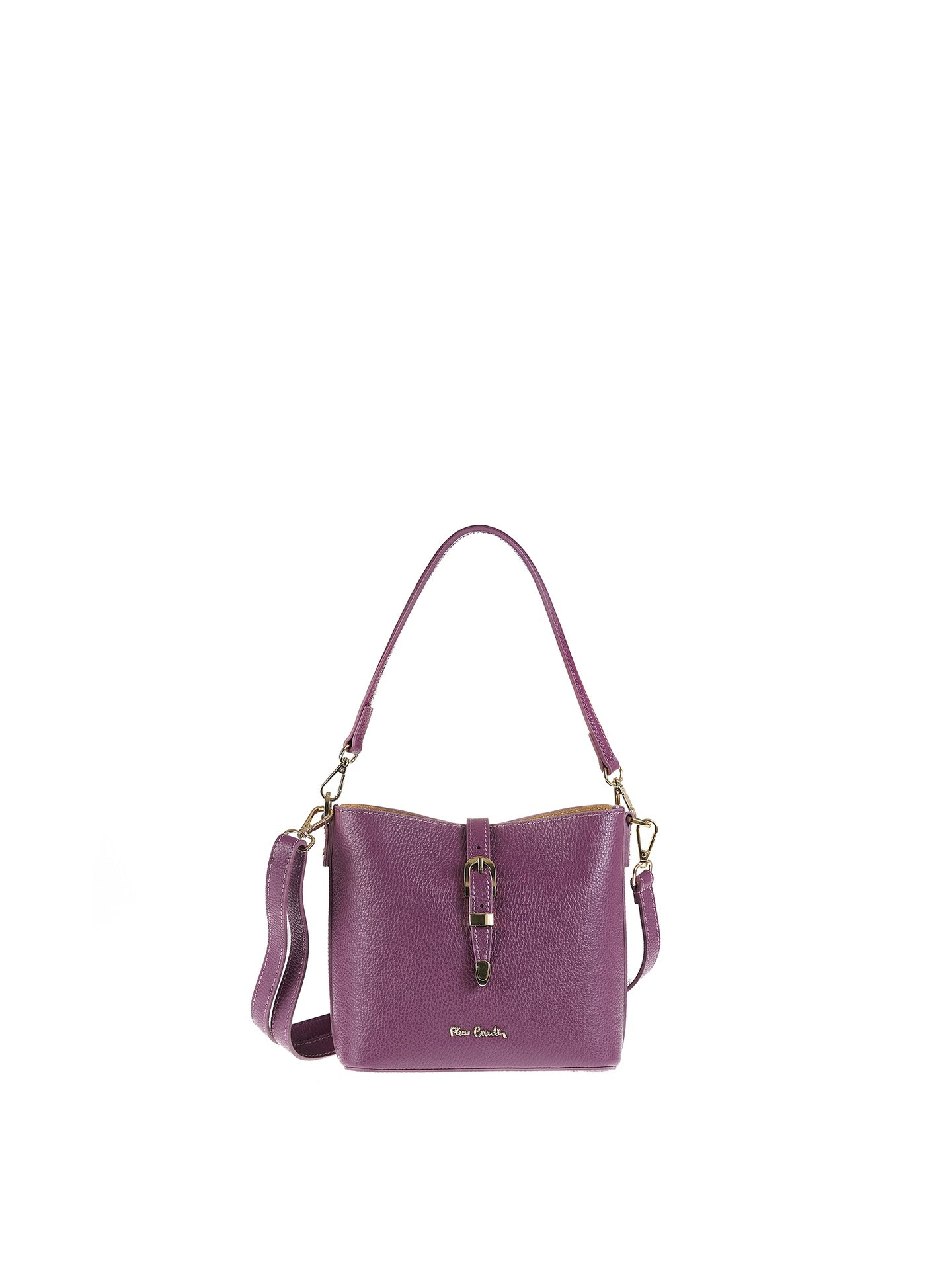 Borsa a Spalla in Vera Pelle Viola Pierre Cardin
