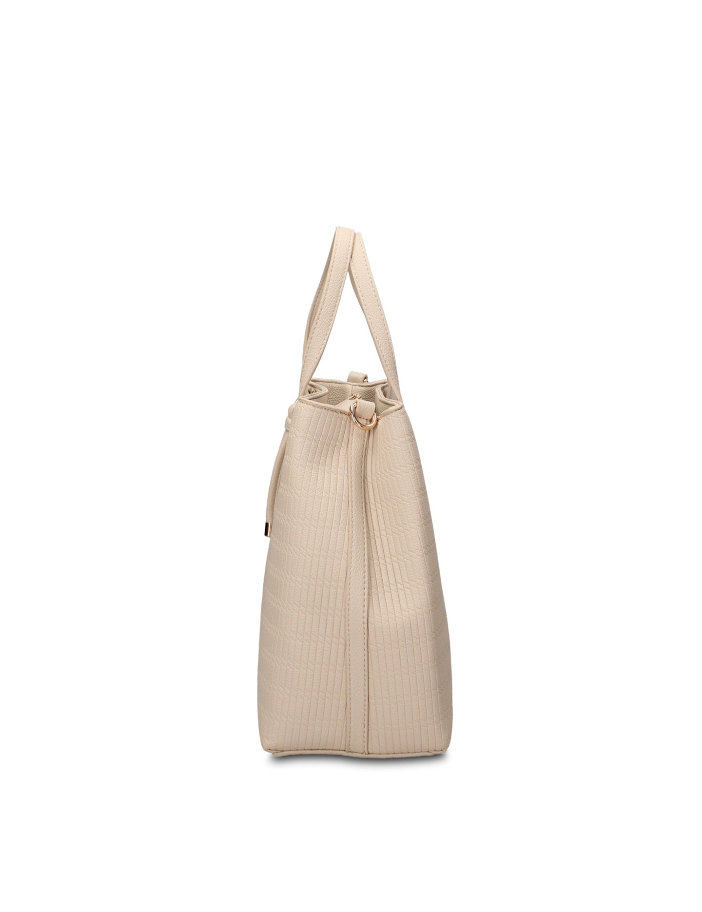 Borsa a Mano in Pelle Vegana Beige