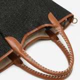 Schwarze Polyester-Schultertasche