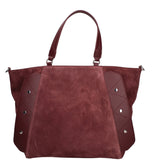 Borsa a Mano in Vera Pelle Bordeaux
