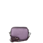 Borsa a Tracolla in Genuine Printed Suede Leather Viola